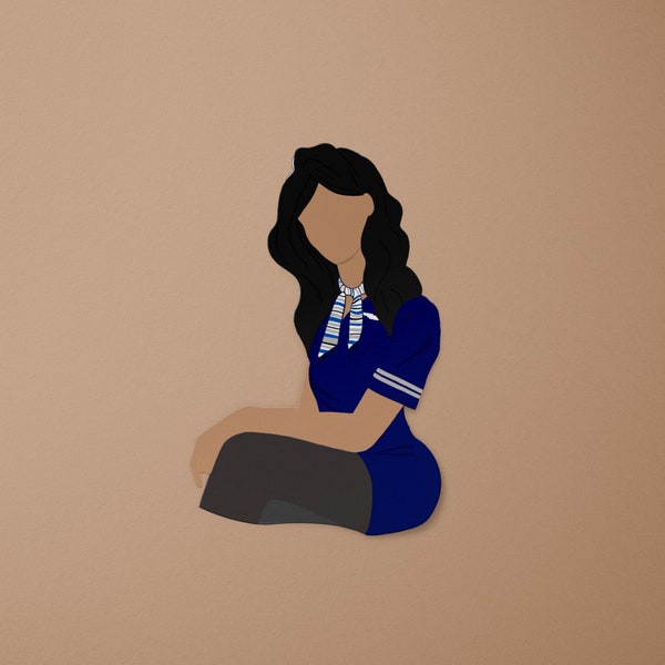 Latina/White Flight Attendant Sticker | SomeFlyStuff