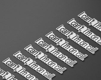 Je ne peux pas, je suis de garde Stickers pour hôtesses de l'air | SomeFlyStuff