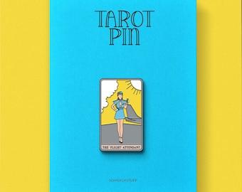 Mignon Hôtesse de l’air Tarot Émail Pin | SomeFlyStuff