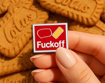 Jolie hôtesse de l'air F avec épingle en émail biscuit | SomeFlyStuff