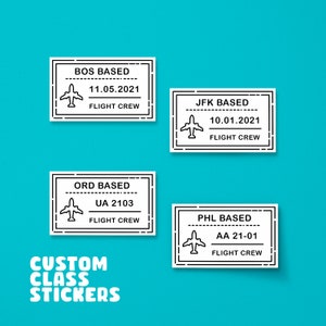 Custom Flight Attendant Training Class Passport Stamp Sticker | SomeFlyStuff