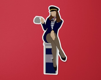 Sticker pour chariot de cuisine pour hôtesse de l'air | SomeFlyStuff