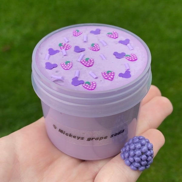 Mickeys grape soda scented thick n glossy slime *uk seller