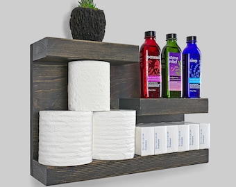 17" Bathroom Wall Decor Floating Shelf, Modern Farmhouse Bathroom Shelves, Bathroom Wall Cabinet