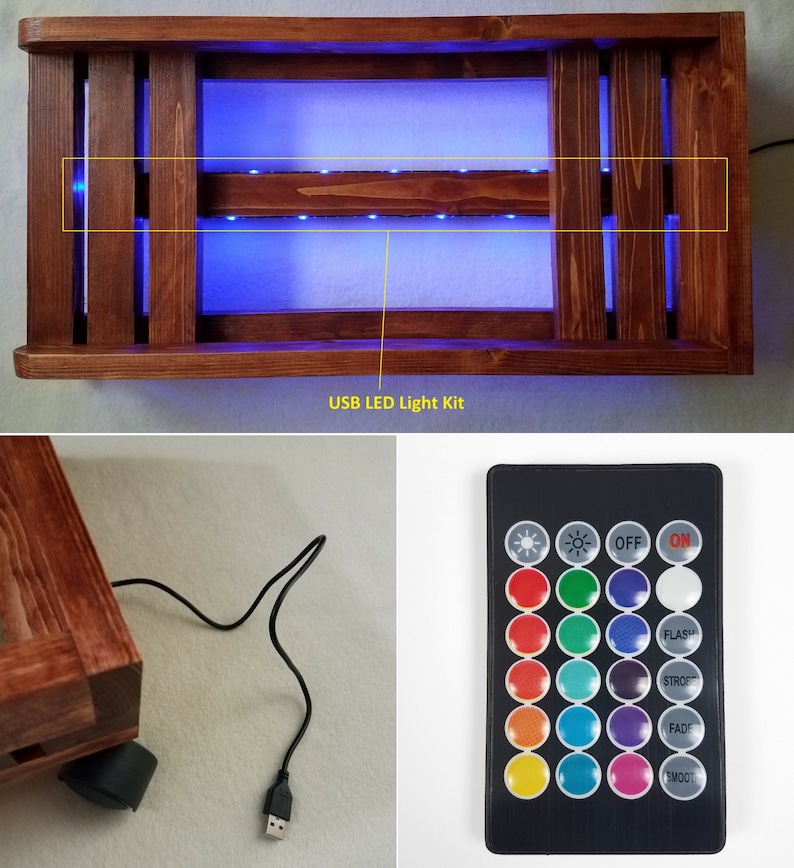 with LED Light Kit Ebony Gaming PC Case Stand For Desktop Computer Tower Geek Gifts Nerd Gifts For Boyfriend