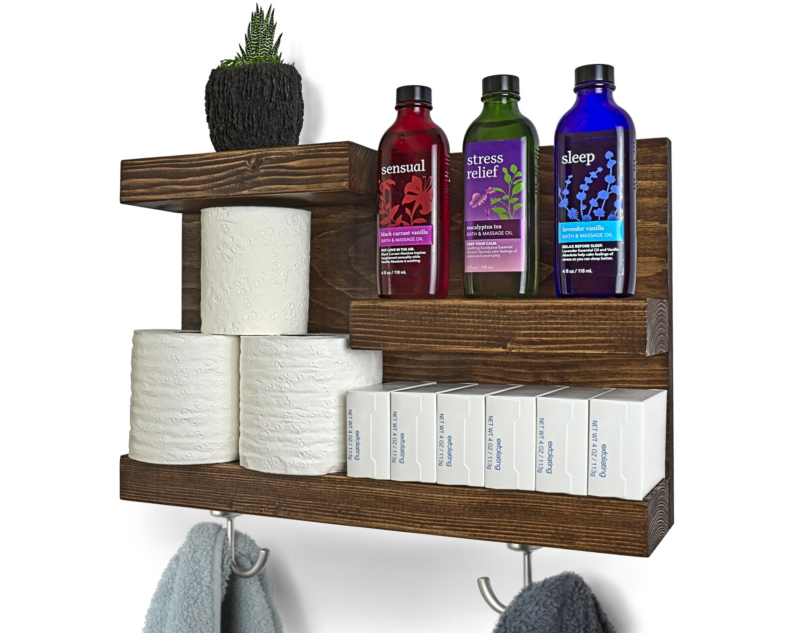 17 Modern Farmhouse Bathroom Wall Shelf With Towel Etsy