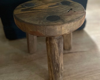 Milking Stool | Farmhouse Stool | Step Stool| Plant Stand | Display Stand | Reclaimed Wood