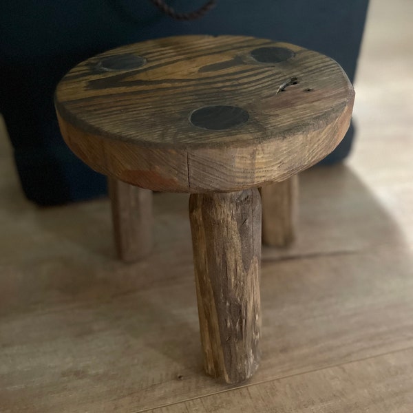 Milking Stool | Farmhouse Stool | Step Stool| Plant Stand | Display Stand | Reclaimed Wood