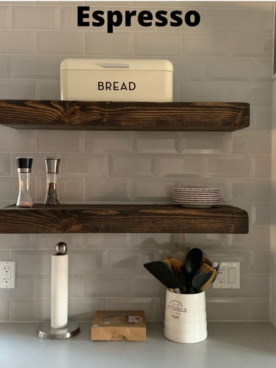 Rustic Wooden Floating Shelves Farmhouse Shelves Reclaimed Etsy Canada