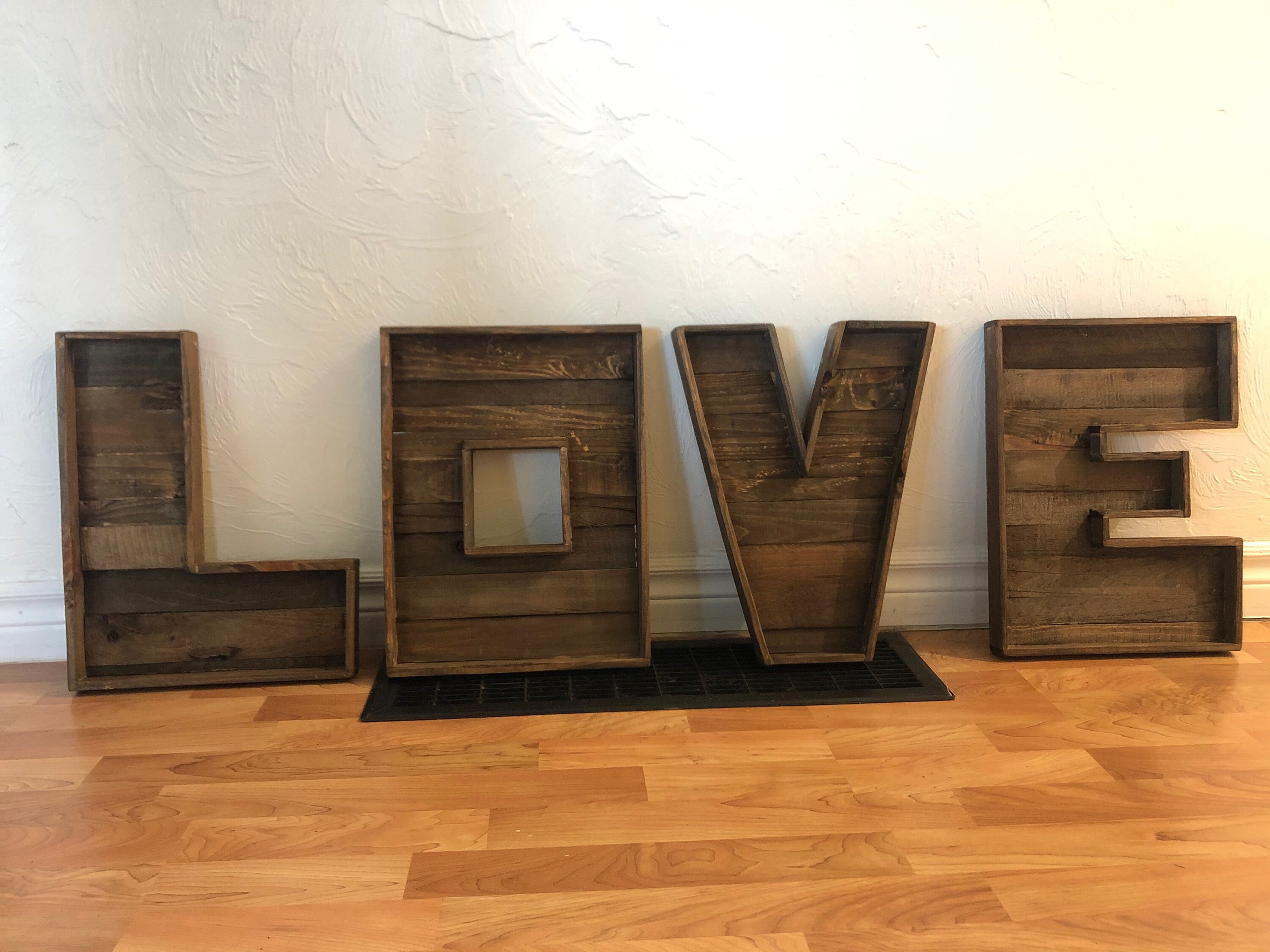 Rustic Framed Letters Wall letters Reclaimed Wood Custom Etsy
