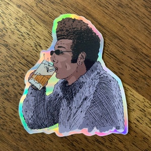 kramer drinking a beer and smoking a cigarette Kramer Feeling Good All the Time
