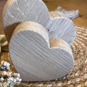 Wooden heart gift oak – decorative heart made of wood, handmade, personalizable, Mother's Day, wedding, birthday – with individual engraving