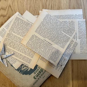 Carta origami da piegare | pagine di vecchi libri| vecchia carta originale | Annata | vecchia scrittura