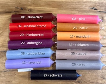 Velas cónicas cortas de 10 cm y 22 mm de ancho, juego de velas pequeñas