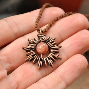 Kristallen zonhanger, boho-edelsteenketting met zonnesteen, unieke sieraden voor mannen en vrouwen