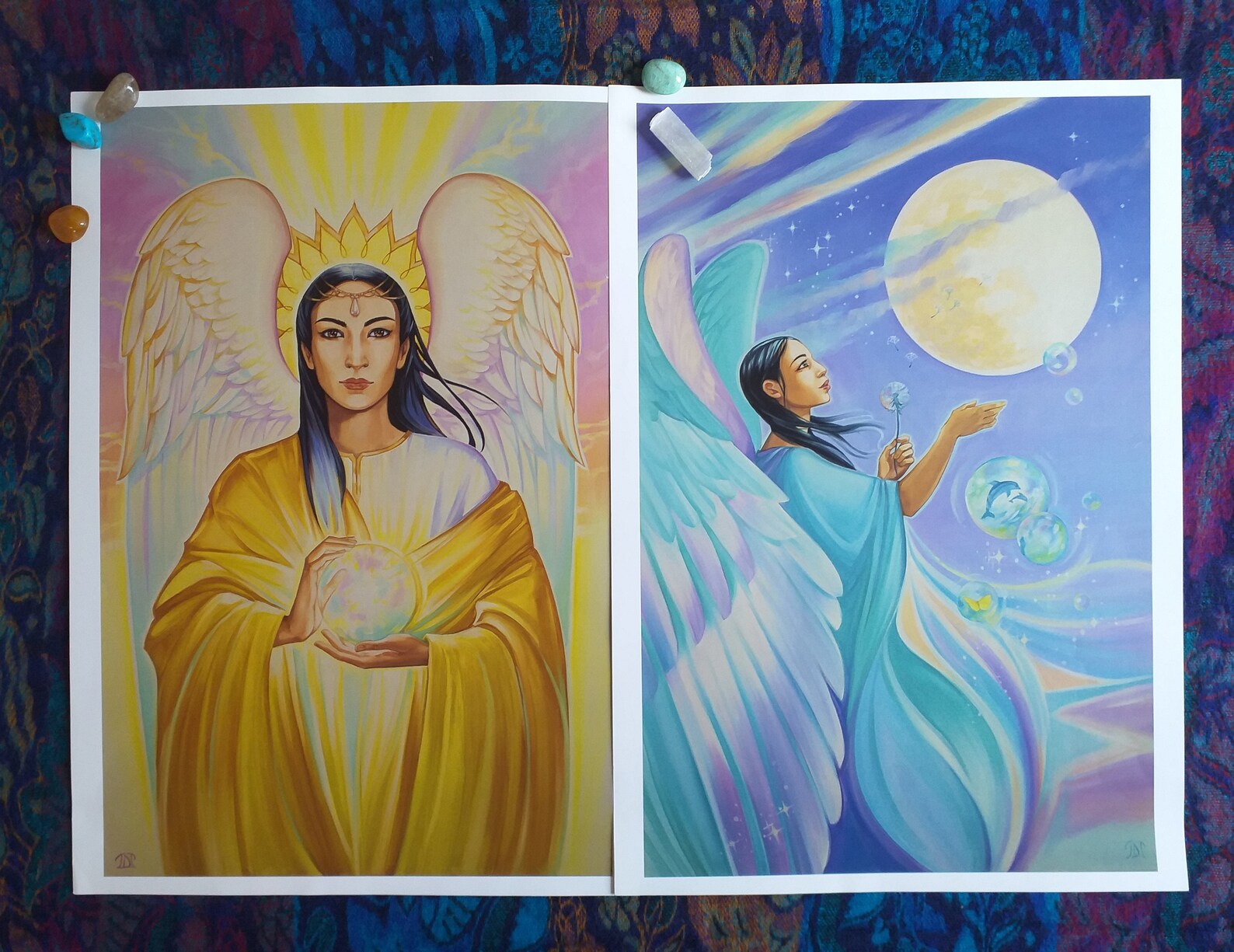A3 Set of 6 Archangel Posters Christine Haniel Jophiel Etsy Australia