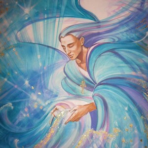 Angel Blessings Digital Print for Home Decor, Wall Art
