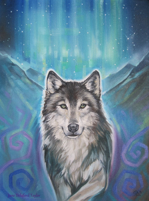 Wolf Magic Digital Print Download For Home Decor Therapy Room Gift Idea