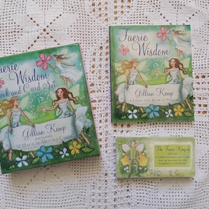 Fairy Wisdom bunte Karten von Gillian Kemp, Buch komplett 52 Set Ausgezeichneter Zustand Diviation magische spirituelle Botschaft Wunsch Märchen
