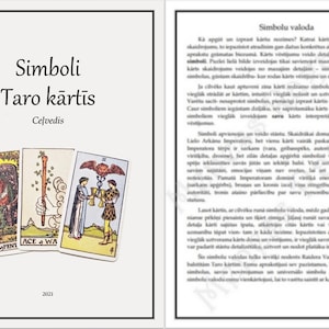Taro egrāmata kāršu lasīšanai Taro simbolu ceļvedis pdf Taro kārtis Taro simboli Taro e-grāmata