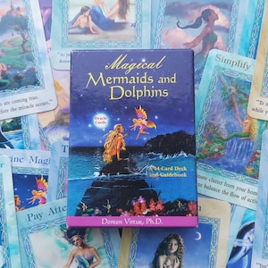 Sirènes et dauphins magiques Oracle Card Deck Physical Guidebook par Doreen Virtue Rare Authentique