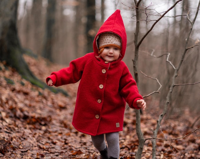 Featured listing image: Wool felt jacket for children Nordwind – Handmade children's fashion