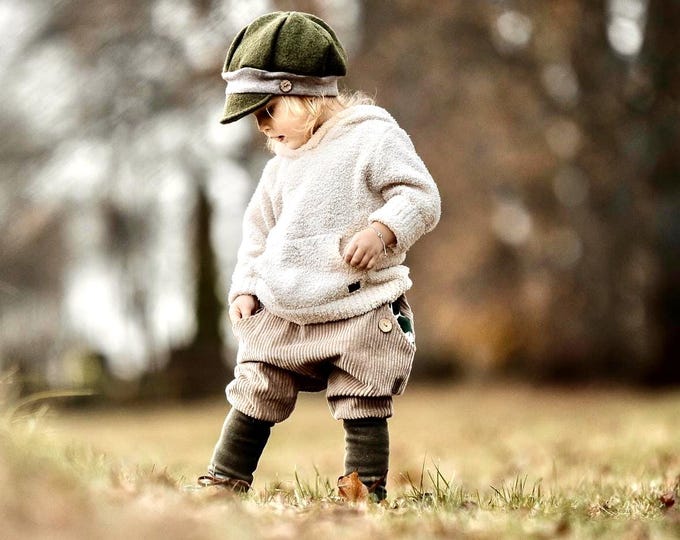 Featured listing image: Children's corduroy grow-with-me trousers – Forest Child trousers for little adventurers