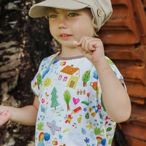 Michelmütze für Kinder aus Leinen in verschiedenen Farben, Sonnenhut Bild 4