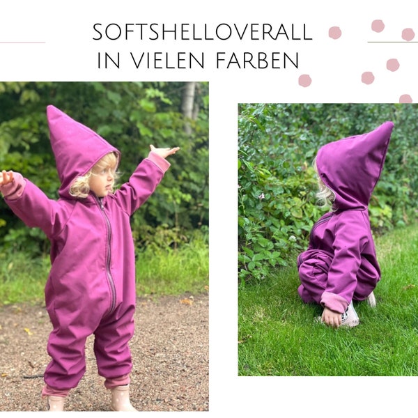 Softshell overalls for children in many colors