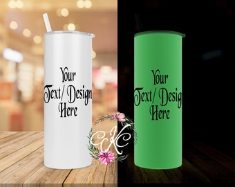 Custom Glow in the Dark Skinny Tumbler