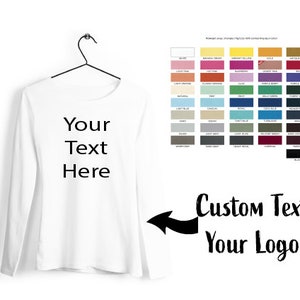 Aangepaste Unisex T-shirt met lange mouwen- Gepersonaliseerd -Aangepaste tekst
