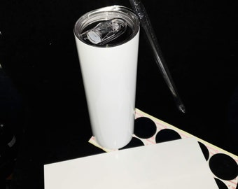 Completamente recto 20 oz Skinny Sublimation Tumbler Blank