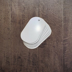 Gloss White Aluminum Dye Sublimation Dog Tag Blanks