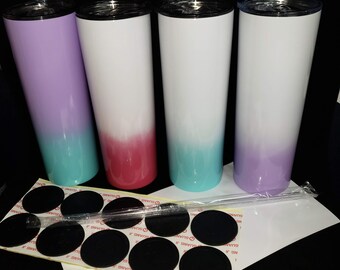 Ombre Sublimation Blank Stainless Steel 20 oz Skinny Tumbler