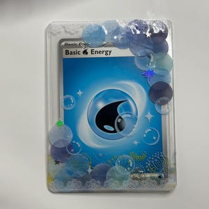 Decoración de carga superior de burbujas azules / Kpop, tarjetas coleccionables, decoración TCG