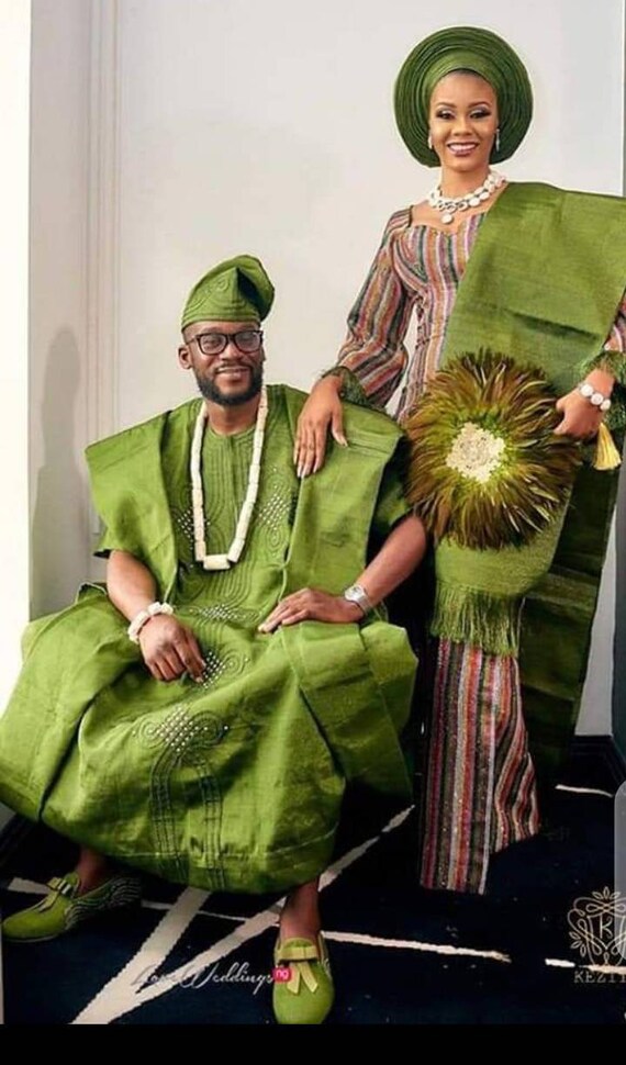 Aso Oke Outfit/african Couple's Clothing / African | Etsy