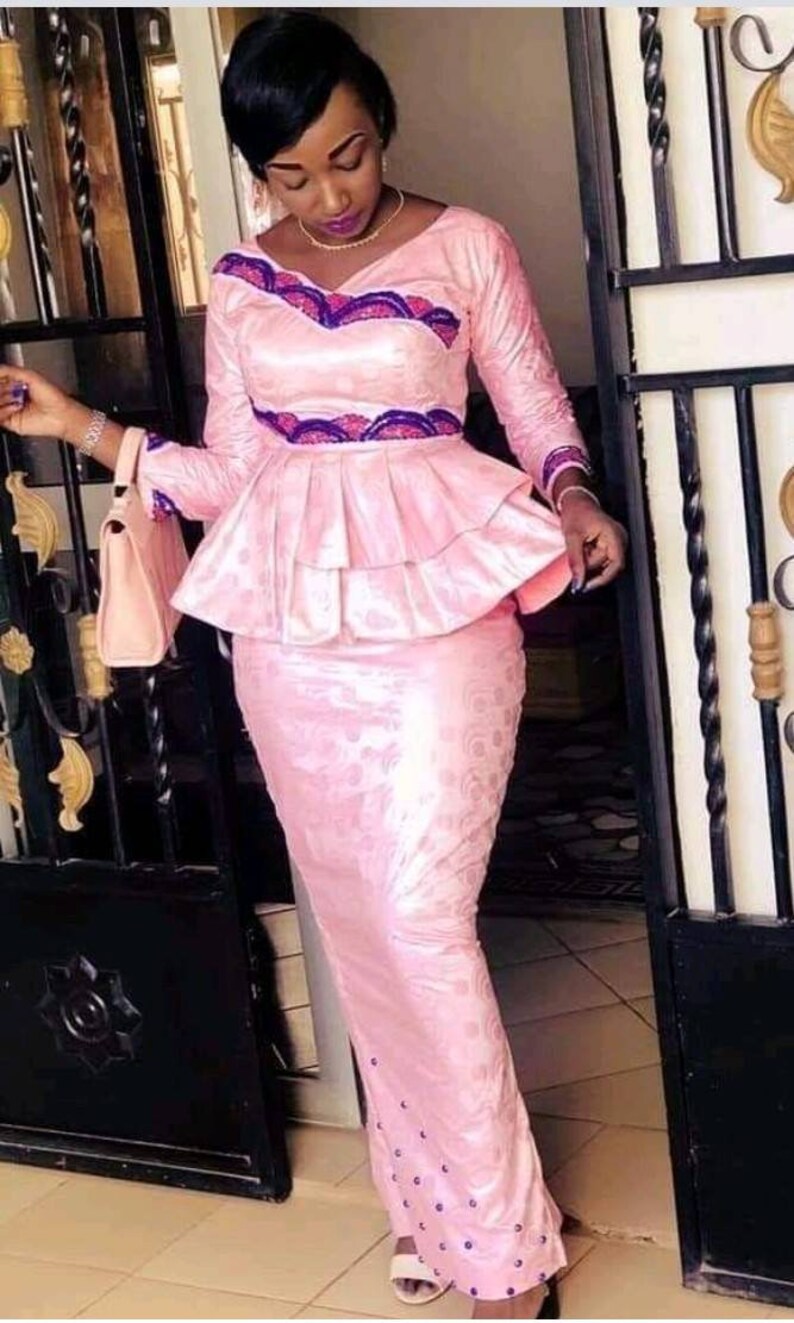 African women/'s clothing African fashion wedding suit elegant women outfit Special event dresslace fabric