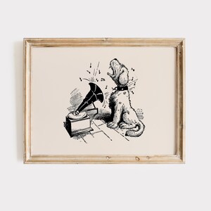 Printable Art Vintage Dogs Print Barking Dogs Antique Wall Art Country ...