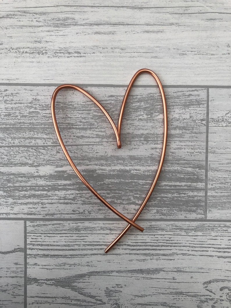 Wire Heart Copper Gold Black Silver Rose Home Bedroom Wall Decor Living Gallery E Name Nursery Personlise Words