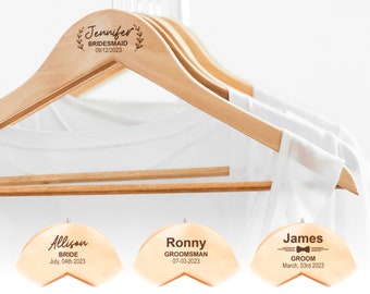 Appendiabiti Matrimonio Personalizzato - Gruccia Legno Per Abito Sposa