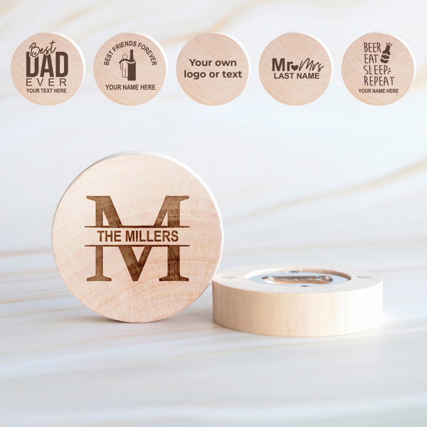 Lot of custom wooden bottle opener wedding favors, personalized engraved beer opener bulk party favors & souvenirs, men gift father's day