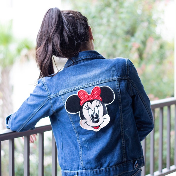 Minnie Mouse patch, mickey patch, disney iron on patch, embroidery patches for denim jacket, patches for jeans, patches set