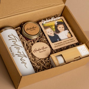 Personalized Godmother Proposal Box: Custom Tumbler Gift For Fairy Godparent From Godchild