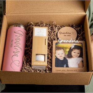 Personalisierte Großmutter Geschenkbox, benutzerdefinierte neue Großmutter Geschenk, Oma, um Baby Ankündigung zu sein, Muttertag zur Oma befördert
