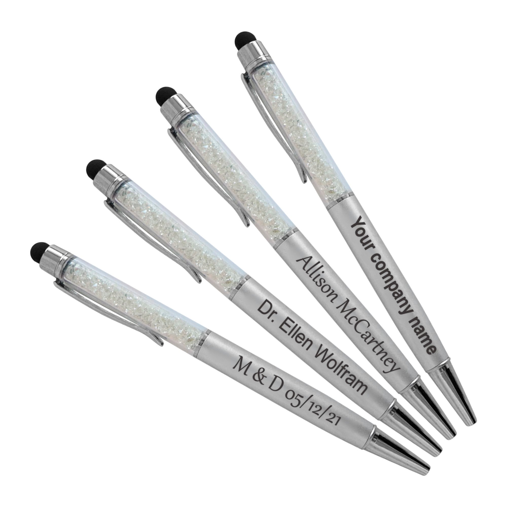 20pack Custom Personalized Pen, Diamond Pens Name pens Black Ink Pen  company pen