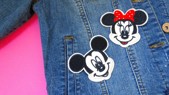 Minnie & Mickey Patch, Small Disney Iron on Patch, Embroidery Patches for  Denim Jacket, Patches for Jeans, Mickey Mouse Hand Patch Gift 