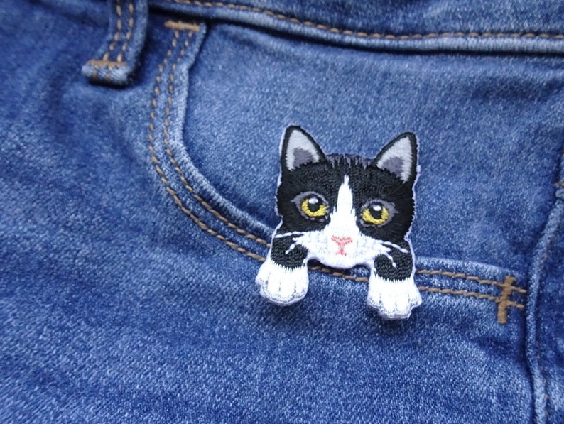 Tiny Cat Iron on Patch Embroidery Cat Patch Patches for Etsy