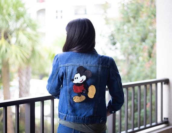 Large Sequin Mickey Mouse Patch, Disney Iron on Patch, Embroidery Patches  for Denim Jacket, Patches for Jeans, Patches Set 