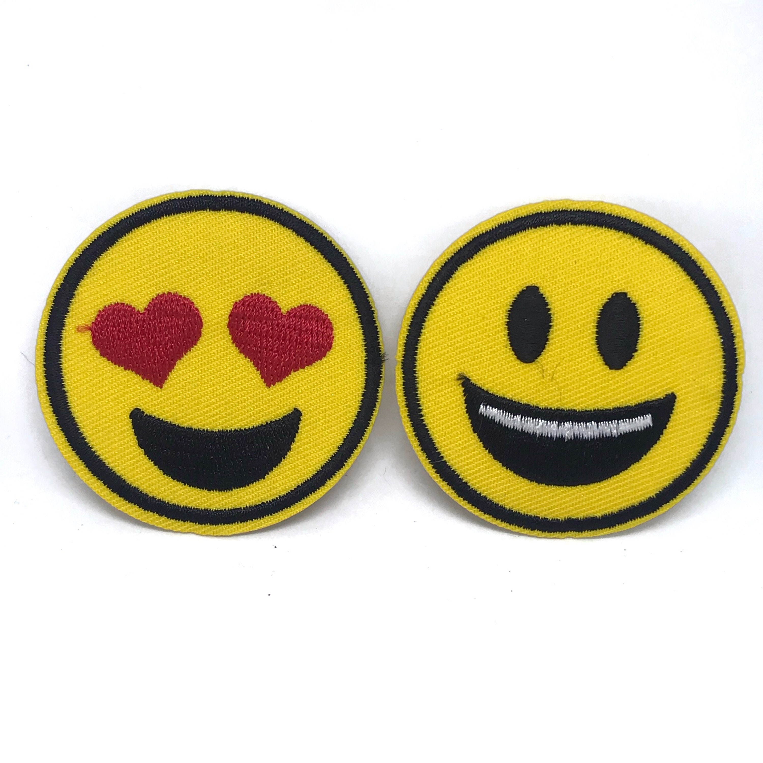 Emoji Patches Iron on Embroidery Patch Ideal Iron on Etsy