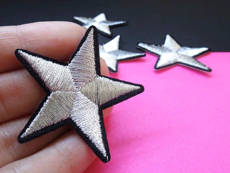 Embroidery Iron on Star Patches Sequin Star Patch Patches Etsy